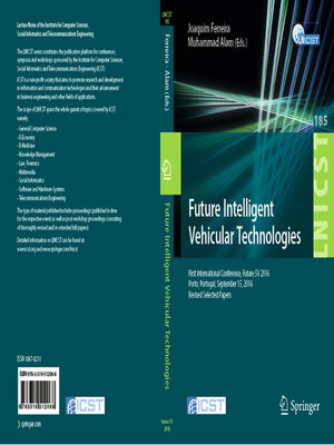cover image of Future Intelligent Vehicular Technologies